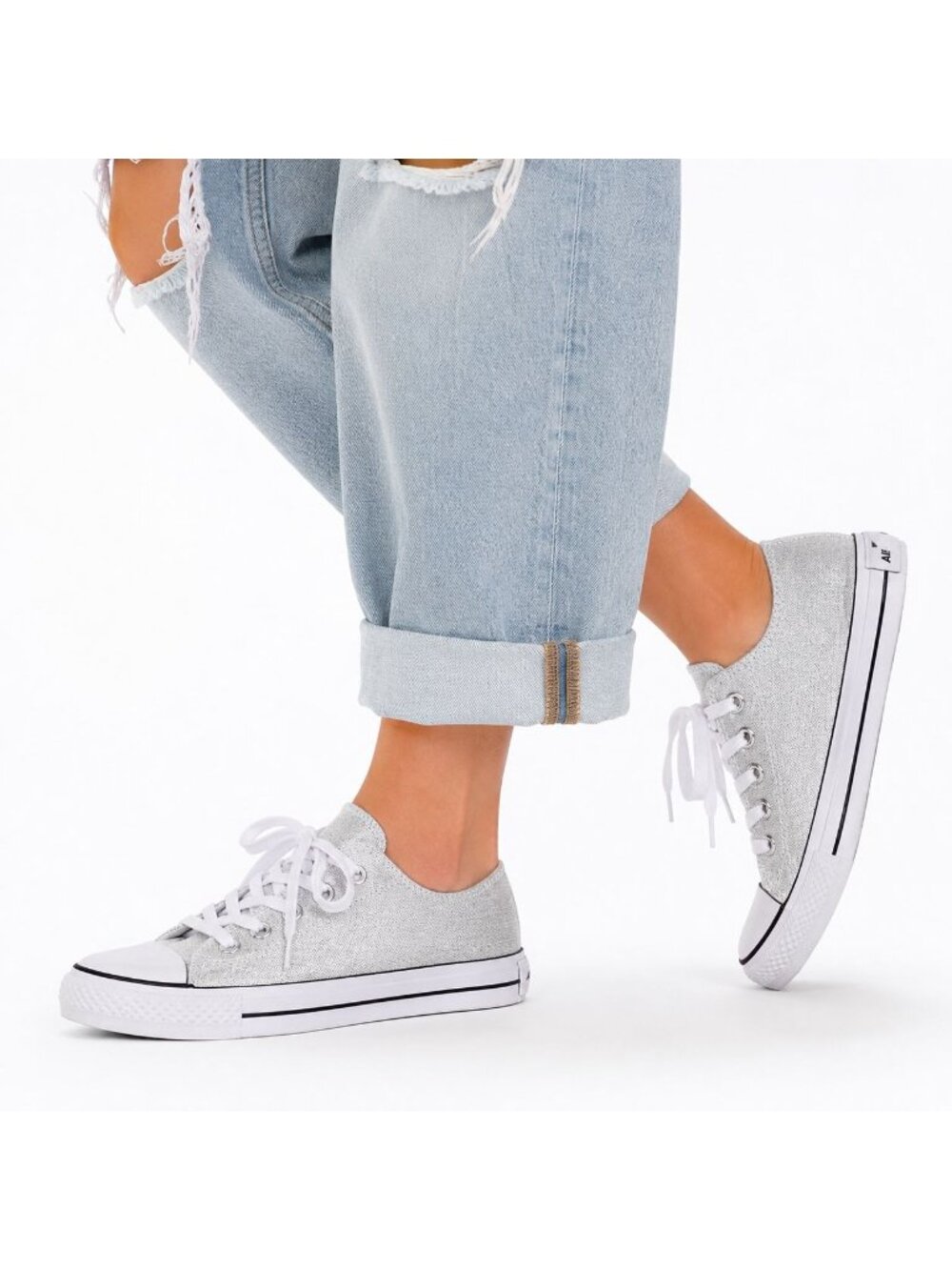 Airwalk Sneakers Womens 10 White Speckled Y2K Indie Skater Rockabilly Hipster